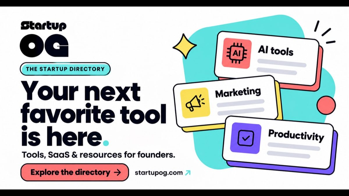 Screenshot of the public Startup OG homepage